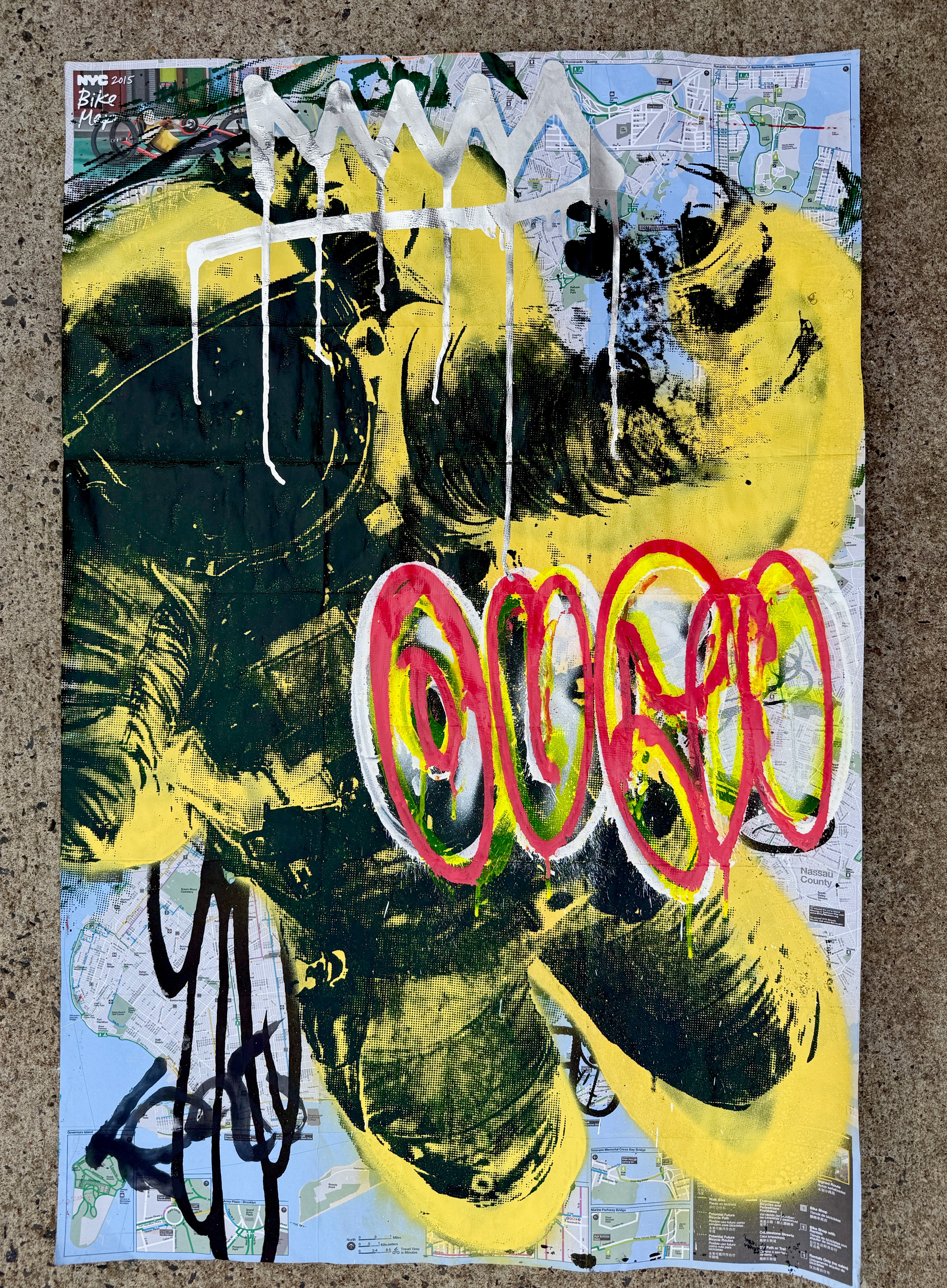 Astronaut Ouch On NYC Map