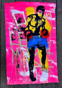 Muhammad Ali Over Vivid Pink