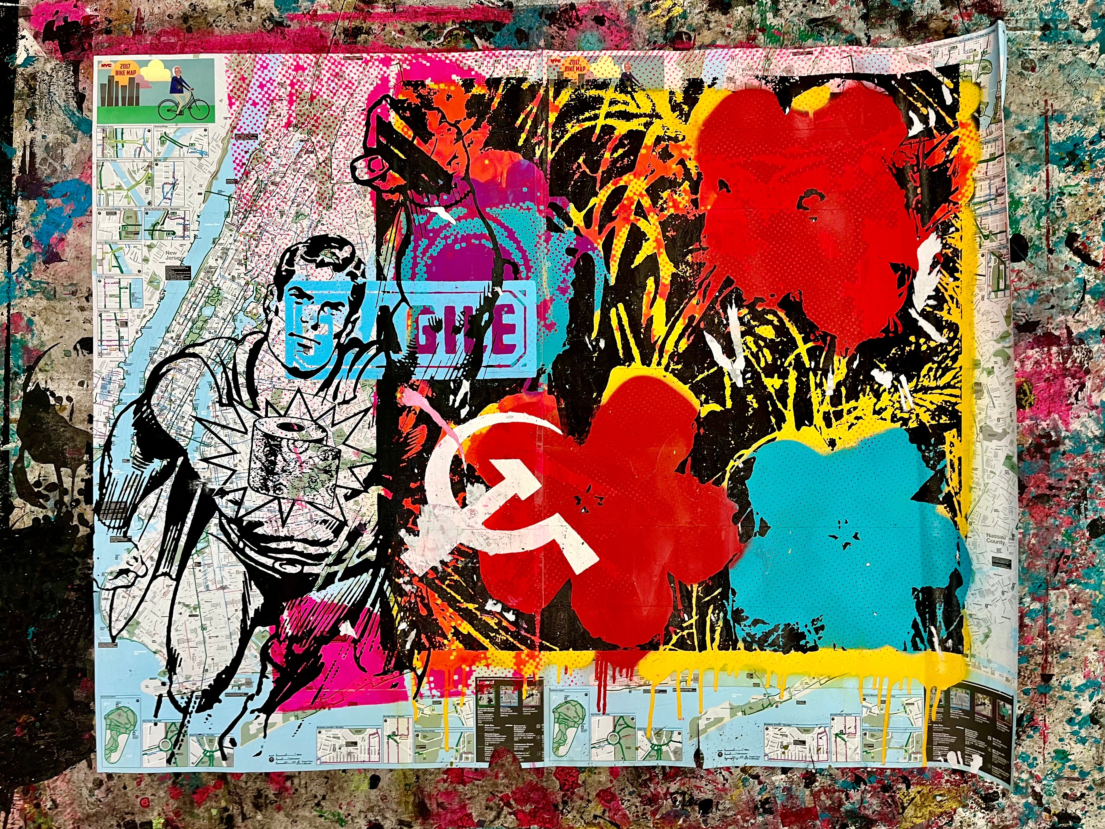 Warhol Flowers And Super Man